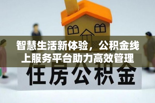 敦化智慧生活新体验，公积金线上服务平台助力高效管理