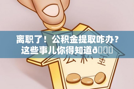 敦化离职了！公积金提取咋办？这些事儿你得知道😎
