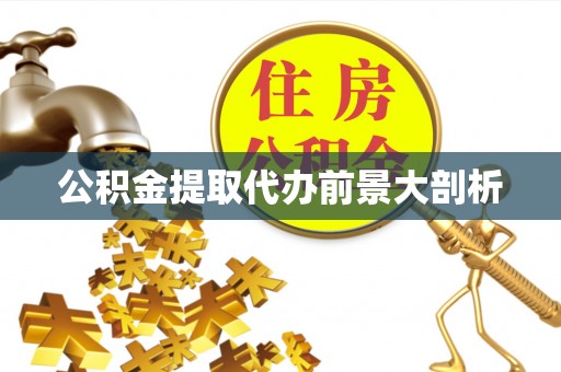 敦化公积金提取代办前景大剖析
